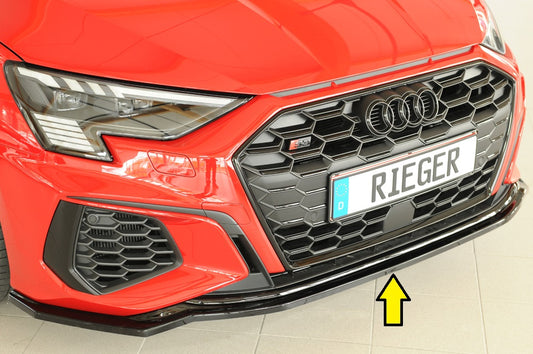 Audi A3 S3 (GY) Rieger Spoilerschwert für orig. Frontschürze, ABS, schwarz glänzend, für Fzg. mit S-Line Exterieur, 
inkl....