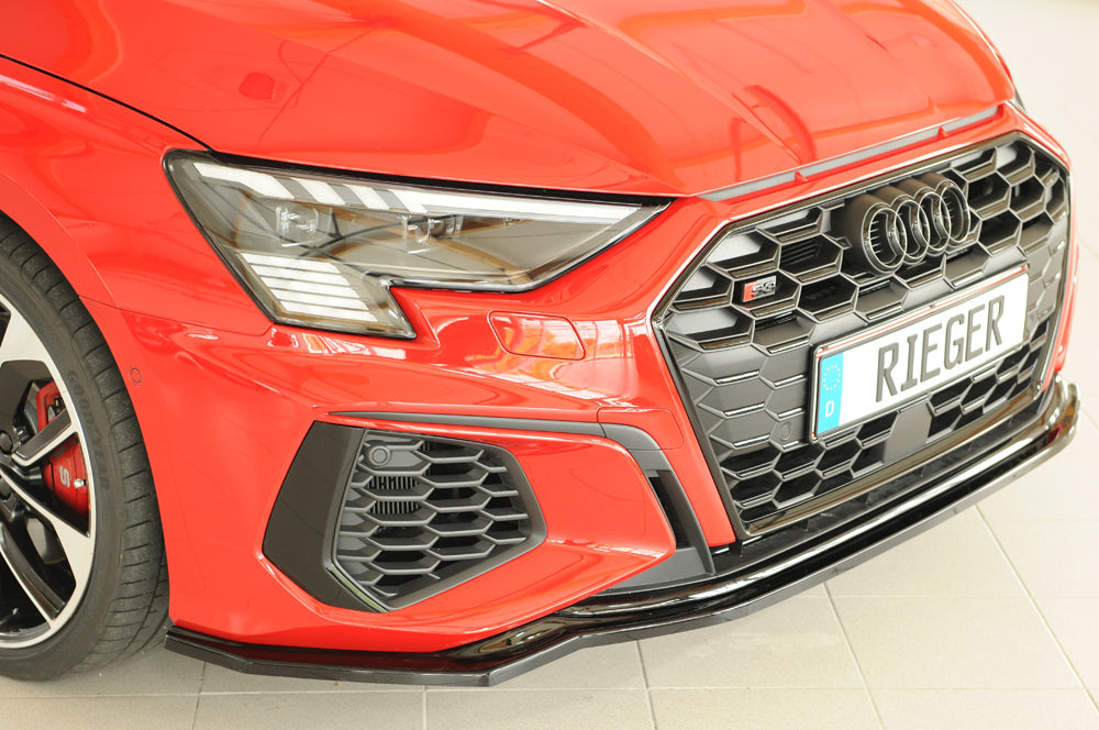 Audi A3 S3 (GY) Rieger Spoilerschwert für orig. Frontschürze, ABS, schwarz glänzend, für Fzg. mit S-Line Exterieur, 
inkl....