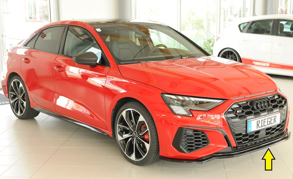 Audi A3 S3 (GY) Rieger Spoilerschwert für orig. Frontschürze, ABS, schwarz glänzend, für Fzg. mit S-Line Exterieur, 
inkl....