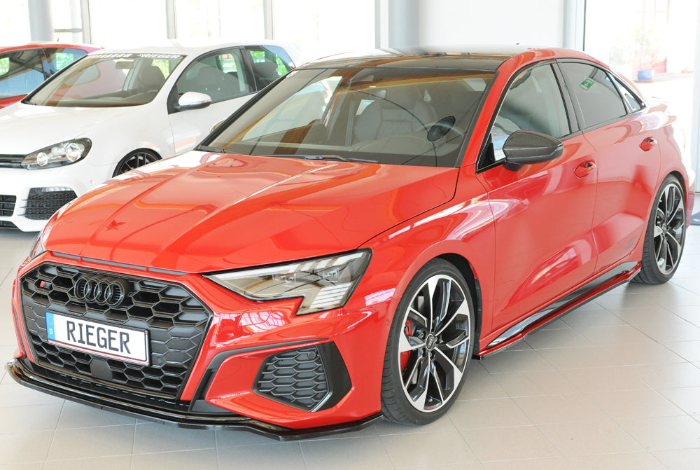 Audi A3 S3 (GY) Rieger Spoilerschwert für orig. Frontschürze, ABS, schwarz glänzend, für Fzg. mit S-Line Exterieur, 
inkl....