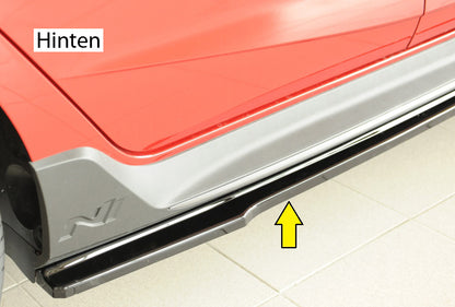 Hyundai i20 N  (BC3) Rieger Seitenschwelleransatz links, für orig. Seitenschweller, ABS, schwarz glänzend, 
inkl. Montagez...