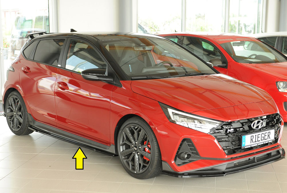 Hyundai i20 N  (BC3) Rieger Seitenschwelleransatz links, für orig. Seitenschweller, ABS, schwarz glänzend, 
inkl. Montagez...