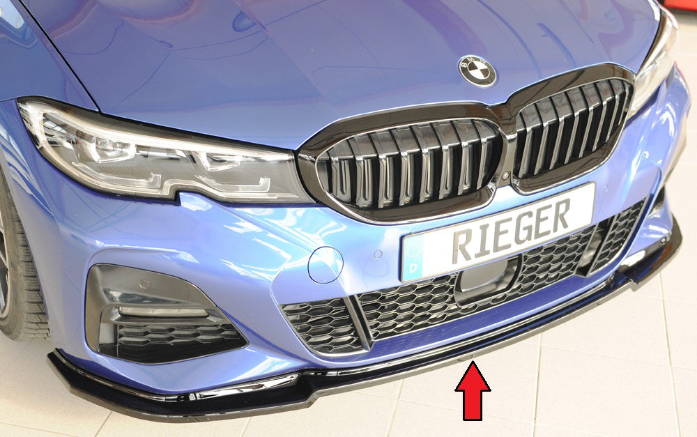 BMW 3er G21  (G3K) Rieger Spoilerschwert für orig. Frontschürze, ABS, schwarz glänzend, für Fzg. mit M-Sport-Paket, 
inkl....