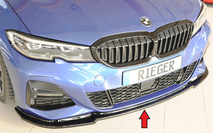 BMW 3er G21  (G3K) Rieger Spoilerschwert für orig. Frontschürze, ABS, schwarz glänzend, für Fzg. mit M-Sport-Paket, 
inkl....