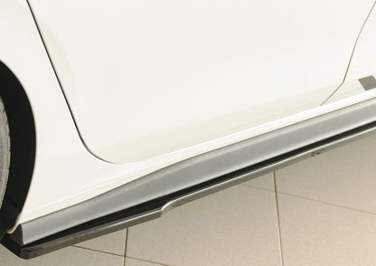 VW Golf 8 GTE Rieger Seitenschwelleransatz rechts, ABS, schwarz glänzend, 
inkl. Montagezubehör, Gutachten