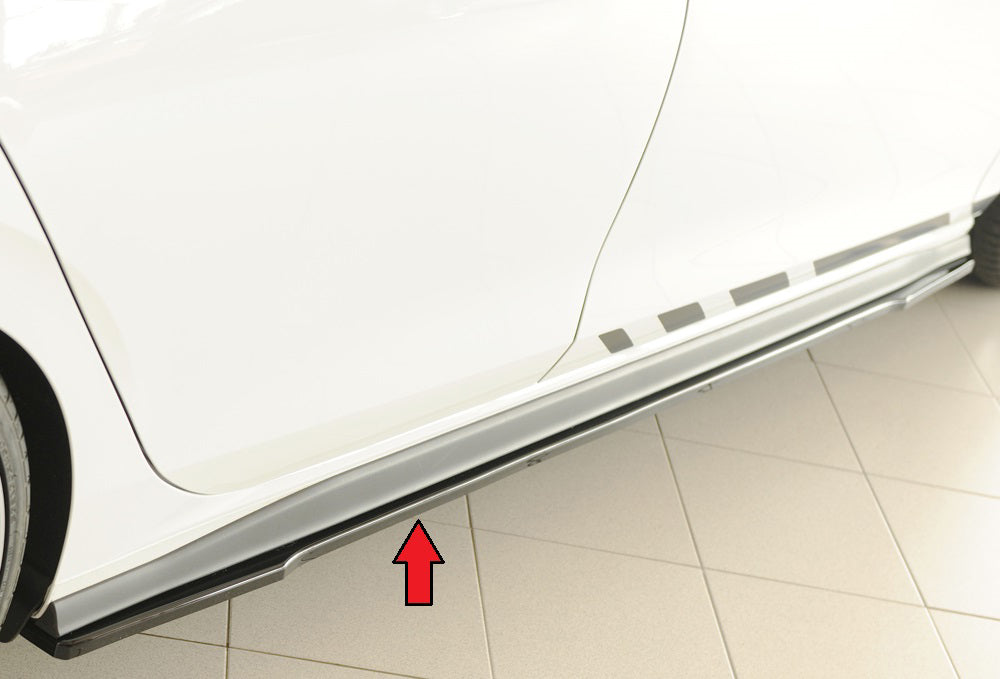 VW Golf 8 GTE Rieger Seitenschwelleransatz rechts, ABS, schwarz glänzend, 
inkl. Montagezubehör, Gutachten