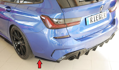 BMW 3er G21  (G3K) Rieger Heckschürzenansatz seitlich links links, für RIEGER Heckeinsatz, ABS, schwarz glänzend, für Fzg....