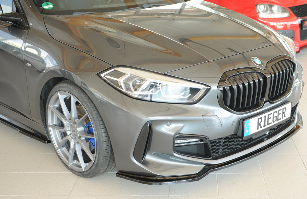 BMW 1er F40  (F1H) Rieger Spoilerschwert für orig. Frontschürze, ABS, schwarz glänzend, für Fzg. mit M-Sport-Paket, 
inkl....