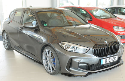 BMW 1er F40  (F1H) Rieger Spoilerschwert für orig. Frontschürze, ABS, schwarz glänzend, für Fzg. mit M-Sport-Paket, 
inkl....