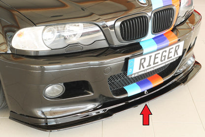 BMW 3er E46 M3 Rieger Spoilerlippe (GBL-50234) flache Version, ABS, schwarz glänzend, 
inkl. Montagezubehör, ABE