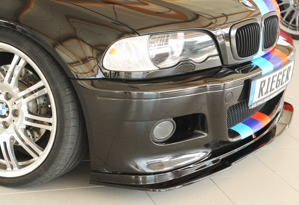 BMW 3er E46 M3 Rieger Spoilerlippe (GBL-50234) flache Version, ABS, schwarz glänzend, 
inkl. Montagezubehör, ABE