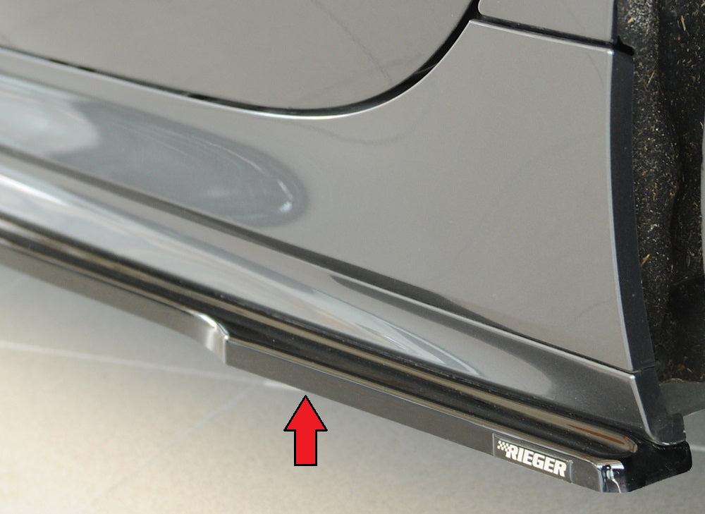 BMW 1er F40  (F1H) Rieger Seitenschwelleransatz rechts, für orig. Seitenschweller, ABS, schwarz glänzend, für Fzg. mit M-S...