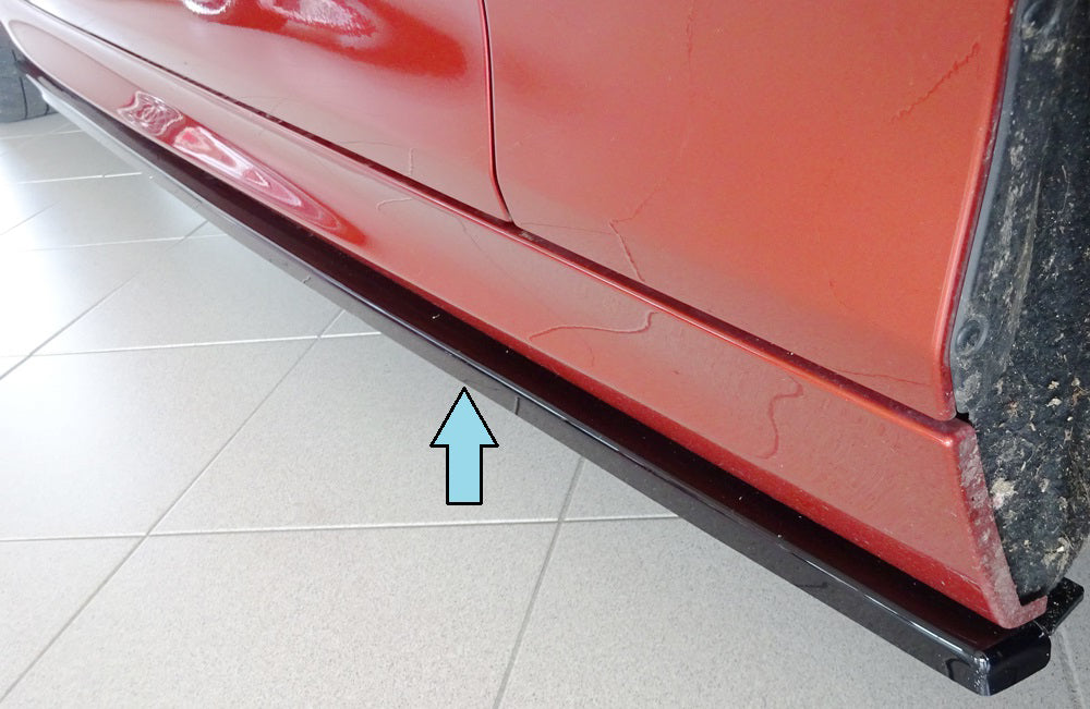 BMW 1er F21  (1K2) Rieger Seitenschwelleransatz rechts, für orig. Seitenschweller, ABS, schwarz glänzend, für Fzg. mit M-T...