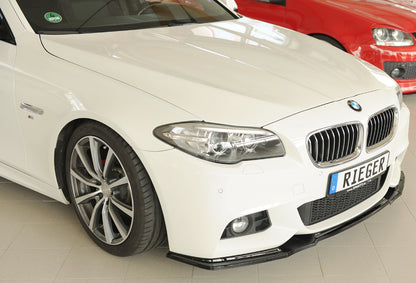 BMW 5er F10  (5L) Rieger Spoilerschwert für orig. Frontschürze, ABS, schwarz glänzend, für Fzg. mit M-Sport-Paket, 
inkl. ...