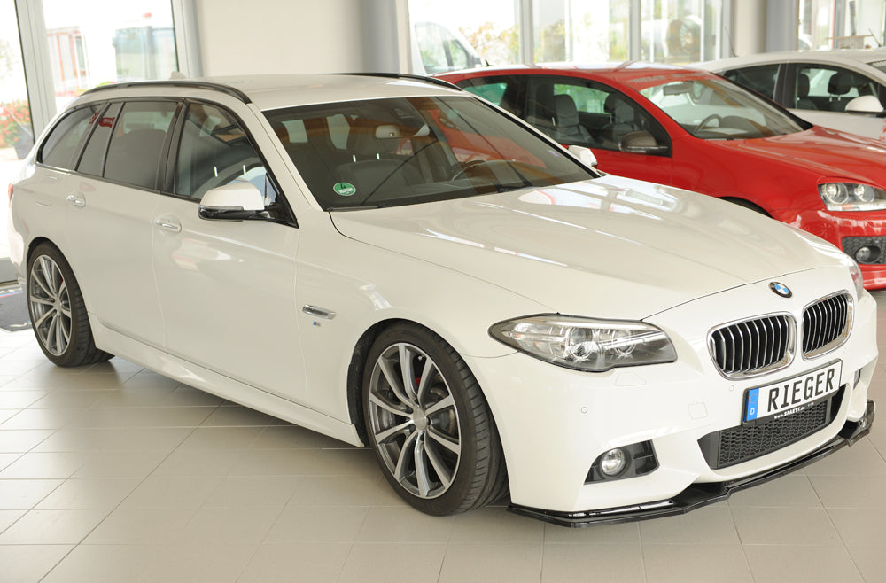 BMW 5er F11  (5K) Rieger Spoilerschwert für orig. Frontschürze, ABS, schwarz glänzend, für Fzg. mit M-Sport-Paket, 
inkl. ...