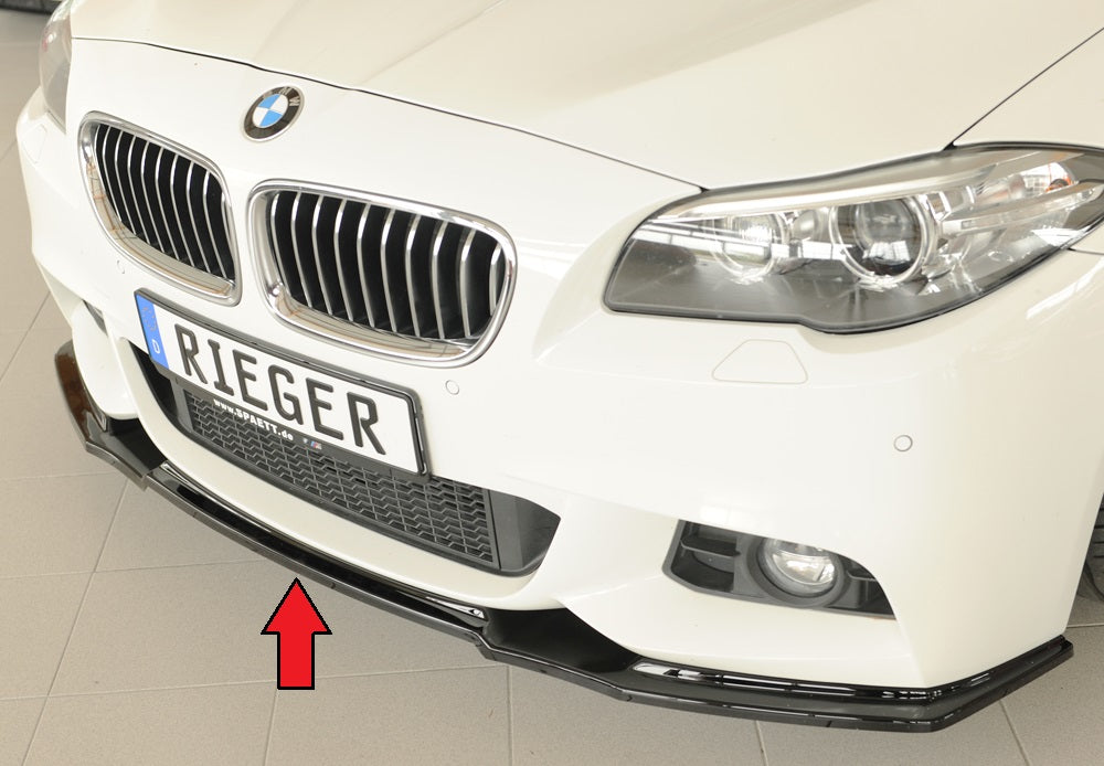 BMW 5er F11  (5K) Rieger Spoilerschwert für orig. Frontschürze, ABS, schwarz glänzend, für Fzg. mit M-Sport-Paket, 
inkl. ...