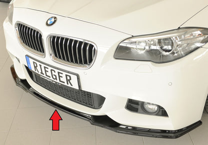 BMW 5er F11  (5K) Rieger Spoilerschwert für orig. Frontschürze, ABS, schwarz glänzend, für Fzg. mit M-Sport-Paket, 
inkl. ...