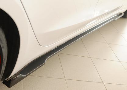 Tesla Model 3  (003) Rieger Seitenschwelleransatz rechts, für orig. Seitenschweller, ABS, schwarz glänzend, 
inkl. Montage...