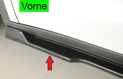 Tesla Model Y  (003) Rieger Seitenschwelleransatz links, für orig. Seitenschweller, ABS, schwarz glänzend, 
inkl. Montagez...