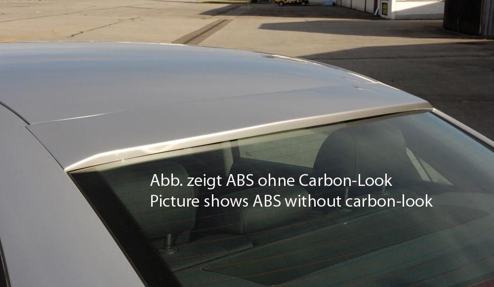 Audi A4 (8E) Typ B6 Rieger Heckscheibenblende  ABS, Carbon-Look, 
inkl. Gutachten, Montagezubehör