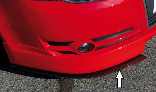 Audi A4 (8E) Typ B7 Rieger Spoilerschwert für Spoilerlippe 55220 2-tlg., für Spoilerlippe, ABS, Carbon-Look, für Fzg. ohne S-Line Exterieur, 
inkl. Montagezubehör, ABE