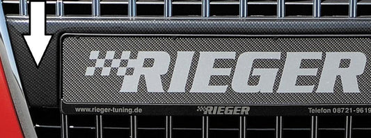 Audi A3 (8P) Rieger Kennzeichenauflage aus ABS/Carbon-Look für Audi (S-) Grill (164012 / 211249 /  211228) ABS, Carbon-Look