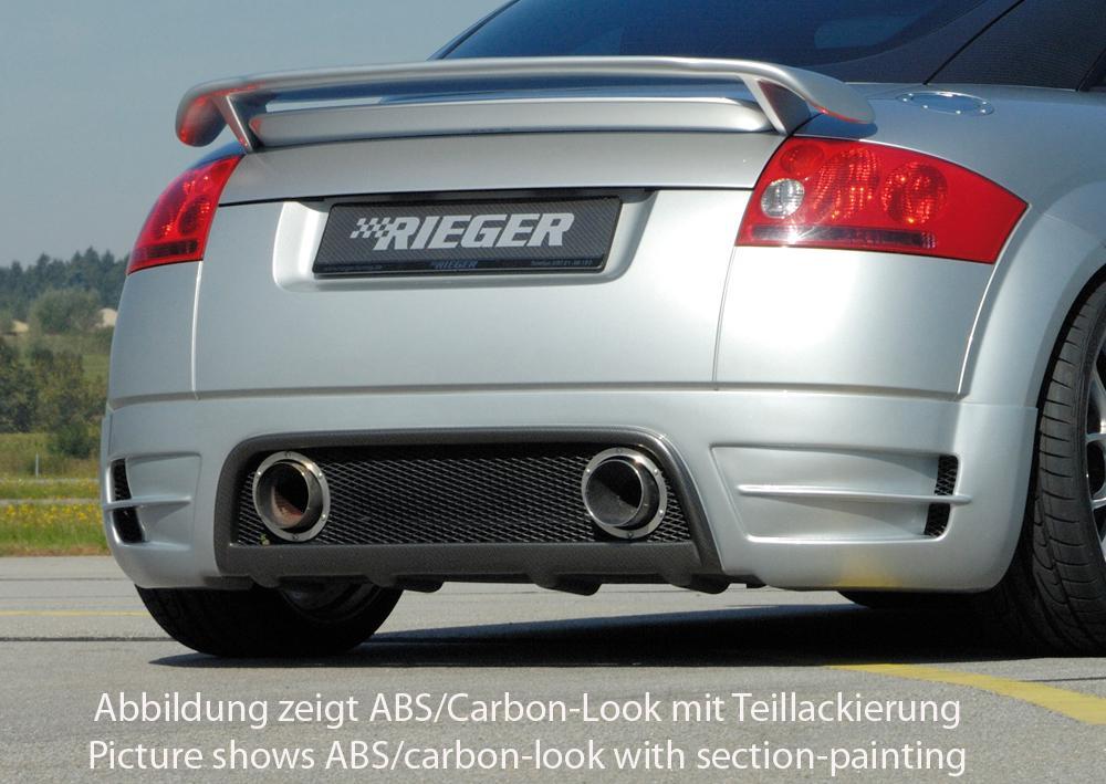 Audi TT (8N) Rieger Heckansatz    ABS, Carbon-Look, 
inkl. Alugitter, Montagezubehör, Gutachten