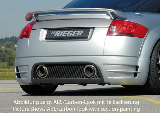 Audi TT (8N) Rieger Heckansatz    ABS, Carbon-Look, 
inkl. Alugitter, Montagezubehör, Gutachten