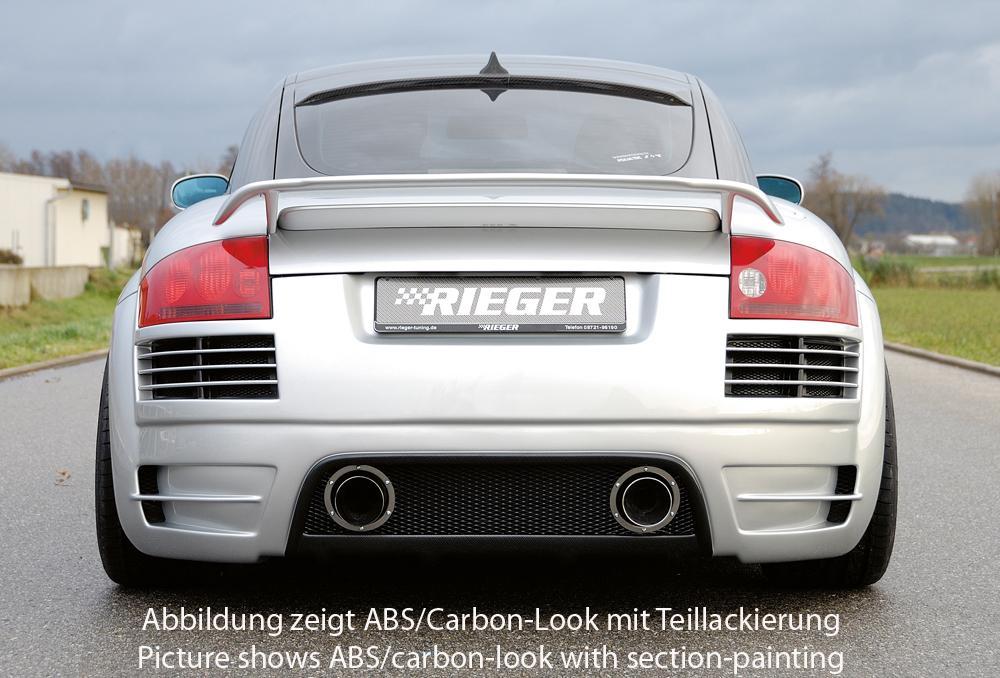 Audi TT (8N) Rieger Heckansatz    ABS, Carbon-Look, 
inkl. Alugitter, Montagezubehör, Gutachten