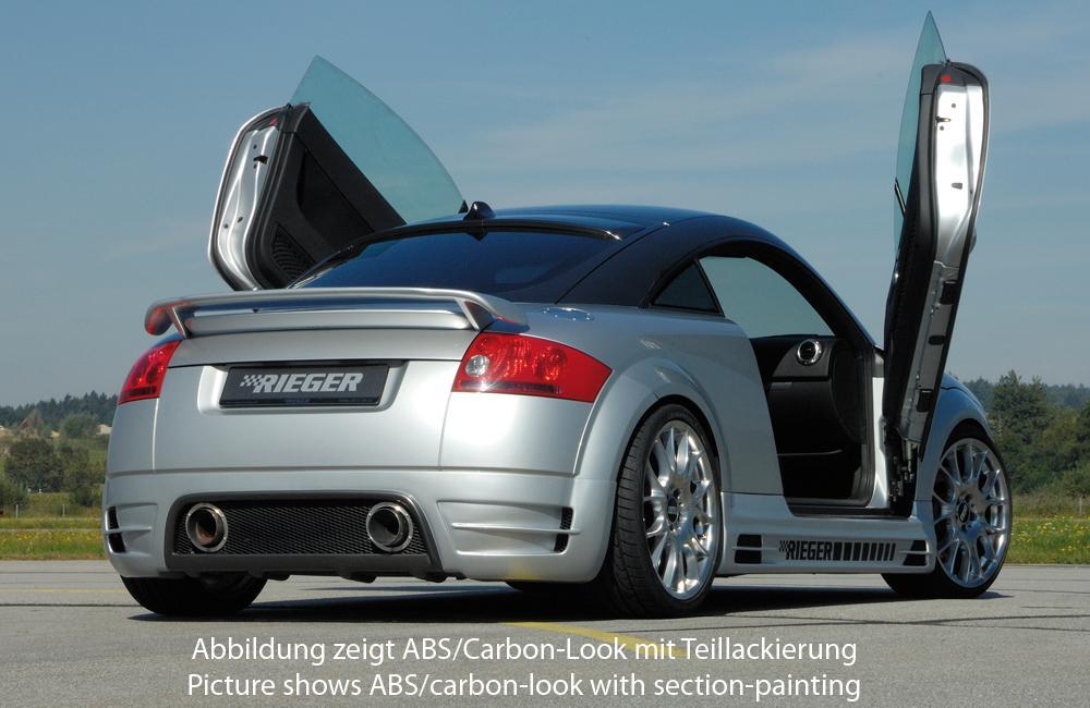 Audi TT (8N) Rieger Heckansatz    ABS, Carbon-Look, 
inkl. Alugitter, Montagezubehör, Gutachten