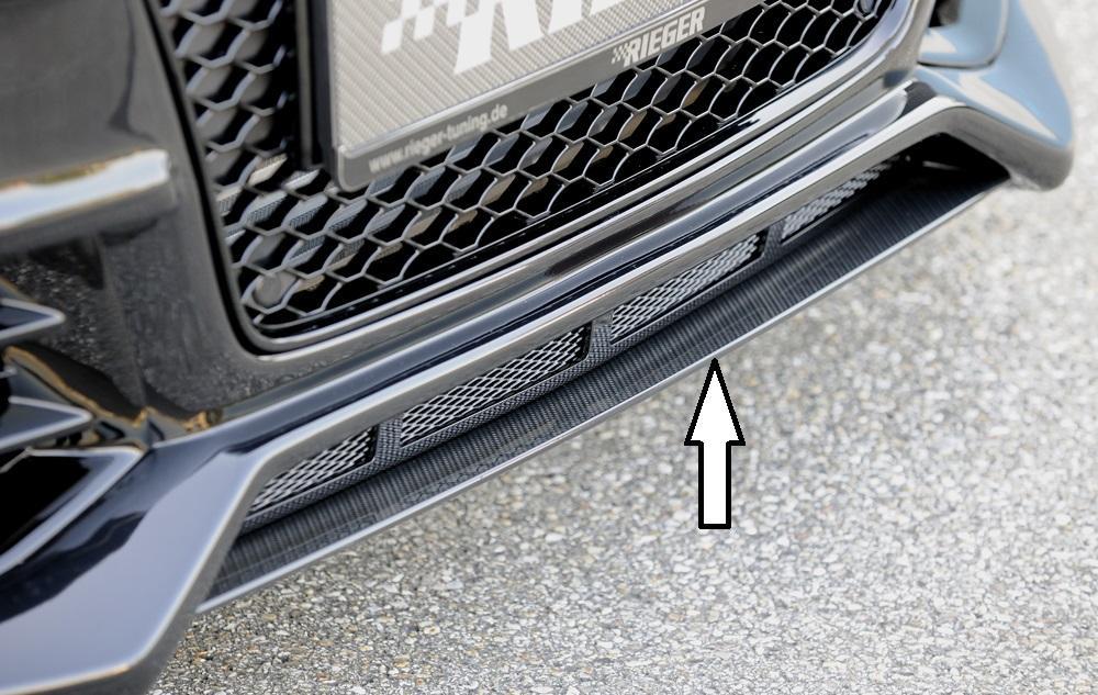 Audi A5 (B8/B81) Rieger Spoilerschwert für Spoilerstoßstange 55460/61/62/63 mittig, für Spoilerstoßstange, ABS, Carbon-Look, für Fzg. mit S-Line Exterieur und ohne S-Line Exterieur, 
inkl. Montagezubehör, ABE