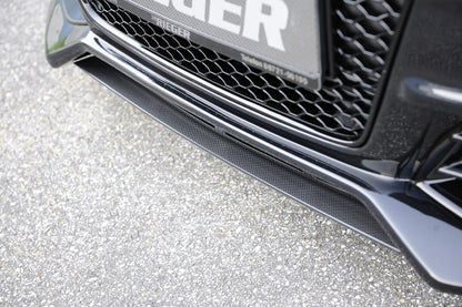 Audi A5 (B8/B81) Rieger Spoilerschwert für Spoilerstoßstange 55460/61/62/63 mittig, für Spoilerstoßstange, ABS, Carbon-Look, für Fzg. mit S-Line Exterieur und ohne S-Line Exterieur, 
inkl. Montagezubehör, ABE