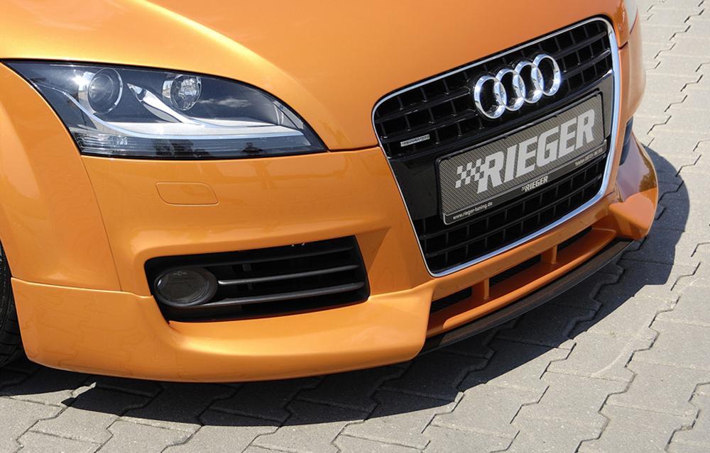 Audi TT (8J) Rieger Spoilerschwert für Spoilerlippe 55160 mittig, für Spoilerlippe, ABS, Carbon-Look, für Fzg. mit S-Line Exterieur und ohne S-Line Exterieur, 
inkl. Montagezubehör, ABE