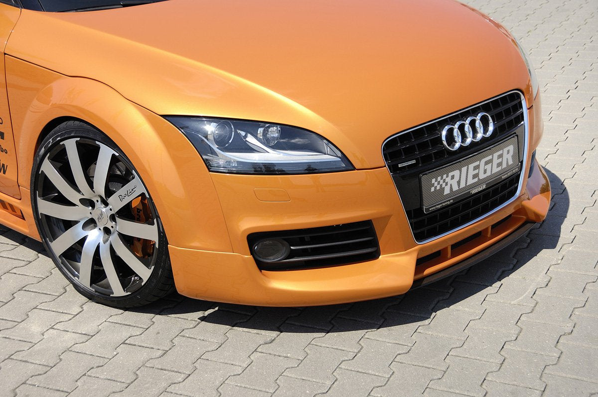 Audi TT (8J) Rieger Spoilerschwert für Spoilerlippe 55160 mittig, für Spoilerlippe, ABS, Carbon-Look, für Fzg. mit S-Line Exterieur und ohne S-Line Exterieur, 
inkl. Montagezubehör, ABE