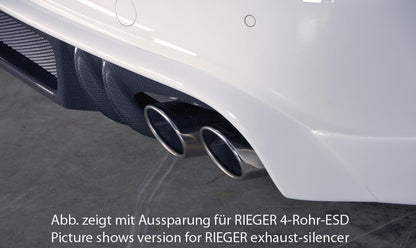 Audi A4 (B8/B81) Rieger Heckschürzenansatz  für Endrohr li. u. re., ABS, Carbon-Look, für Fzg. mit S-Line Exterieur, 
inkl. Alugitter, Montagezubehör, Gutachten