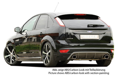 Ford Focus 2 Rieger Heckschürzenansatz  für Endrohr li. u. re., ABS, Carbon-Look, 
inkl. Montagezubehör, Gutachten