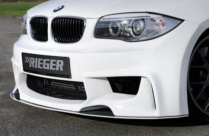 BMW 1er E81  (187/1K2/1K4) Rieger Spoilerschwert für Spoilerstoßstange 35030/31/32/33/41/43 für Spoilerstoßstange, ABS, Carbon-Look, 
inkl. Montagezubehör, ABE