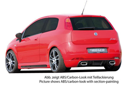 Fiat Grande Punto (199) Rieger Heckansatz   nicht Evo ! ABS, Carbon-Look, 
inkl. Alugitter, Montagezubehör, Gutachten