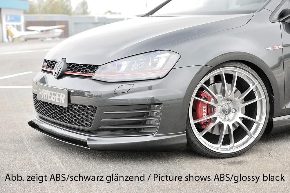 VW Golf 7 GTD Rieger Spoilerschwert für Spoilerlippe 59560 mittig, für Spoilerlippe, ABS, Carbon-Look, 
inkl. Montagezubehör, ABE