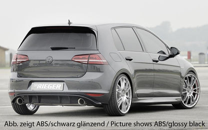 VW Golf 7 Rieger Heckeinsatz  für Sportendrohr li. u. re., (100mm ø), ABS, Carbon-Look, 
inkl. Montagezubehör, Gutachten