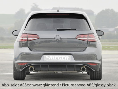 VW Golf 7 Rieger Heckeinsatz  für Sportendrohr li. u. re., (100mm ø), ABS, Carbon-Look, 
inkl. Montagezubehör, Gutachten