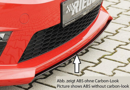 Skoda Octavia RS (5E) Rieger Spoilerschwert für Spoilerlippe 79010 mittig, für Spoilerlippe, ABS, Carbon-Look, 
inkl. Montagezubehör, ABE