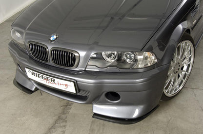 BMW 3er E46 Rieger Spoilerschwert CS-Look  für Spoilerstoßstange 50238 / 50144 / 50244 2-tlg., für Spoilerstoßstange, ABS, Carbon-Look, 
inkl. Montagezubehör, ABE