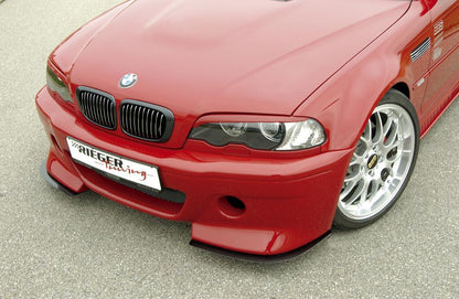 BMW 3er E46 Rieger Spoilerschwert CS-Look  für Spoilerstoßstange 50238 / 50144 / 50244 2-tlg., für Spoilerstoßstange, ABS, Carbon-Look, 
inkl. Montagezubehör, ABE