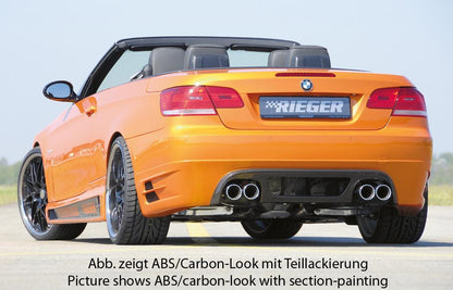 BMW 3er E92 Rieger Heckansatz   Nur für 335i ! für Doppelendrohr li. u. re. (335i-Look), ABS, Carbon-Look, 
inkl. Alugitter, Gutachten, Montagezubehör