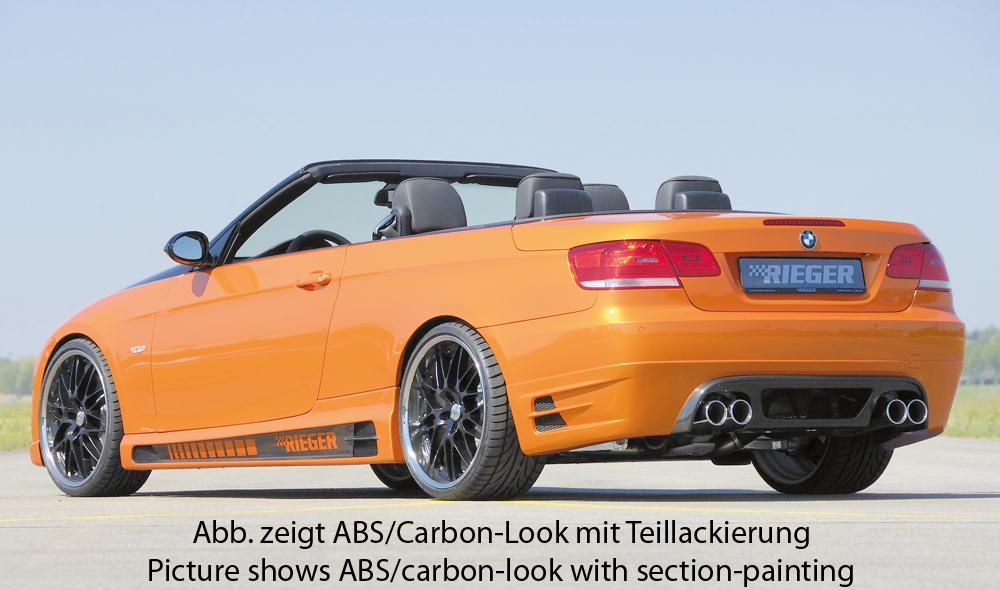 BMW 3er E92 Rieger Heckansatz   Nur für 335i ! für Doppelendrohr li. u. re. (335i-Look), ABS, Carbon-Look, 
inkl. Alugitter, Gutachten, Montagezubehör