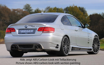 BMW 3er E92 Rieger Heckansatz   Nur für 335i ! für Doppelendrohr li. u. re. (335i-Look), ABS, Carbon-Look, 
inkl. Alugitter, Gutachten, Montagezubehör