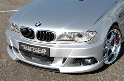 BMW 3er E46 Rieger Spoilerschwert   für Spoilerstoßstange 50411/50245 mittig, für Spoilerstoßstange, Carbon-Look, ABS, 
inkl. Montagezubehör, ABE