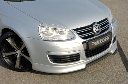 VW Golf 5 Rieger Spoilerschwert   für Spoilerlippe 59400 (nur GTI/GT) gekantete Version, für Spoilerlippe, ABS, Carbon-Look, 
inkl. Montagezubehör, ABE