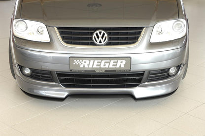 VW Touran (1T) Rieger Spoilerschwert für Spoilerlippe 59201 für Spoilerlippe, gekantete Version, ABS, Carbon-Look, 
inkl. Montagezubehör, ABE